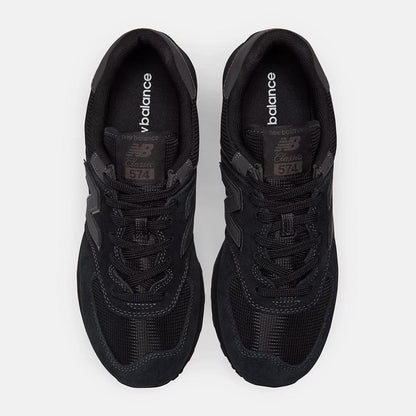 Men's Wide Fit New Balance ML574EVE Walking/Running Trainers - Exclusive - Black