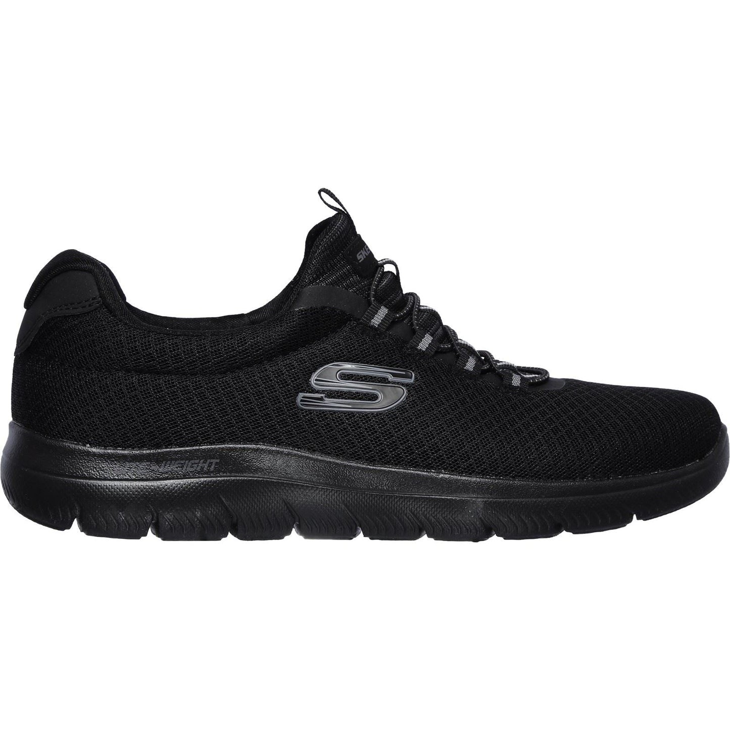 Men's Wide Fit Skechers 52811 Summits Slip On Sports Trainers - Black