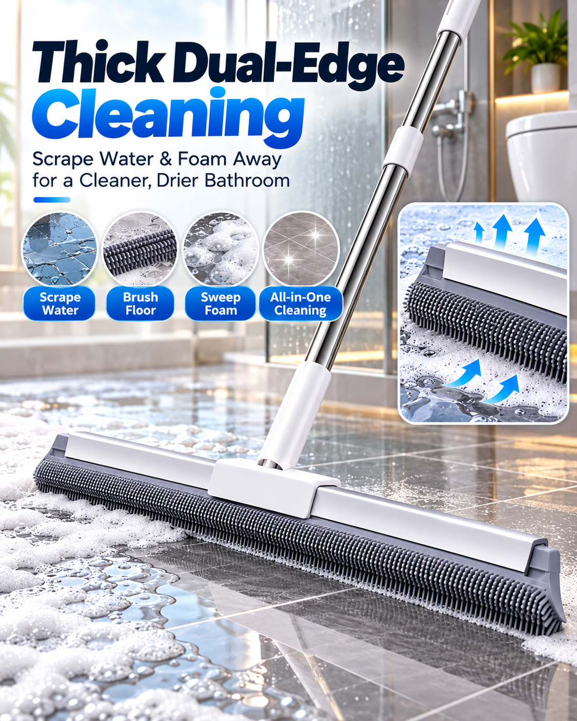 Wet & Dry Floor Squeegee Mop