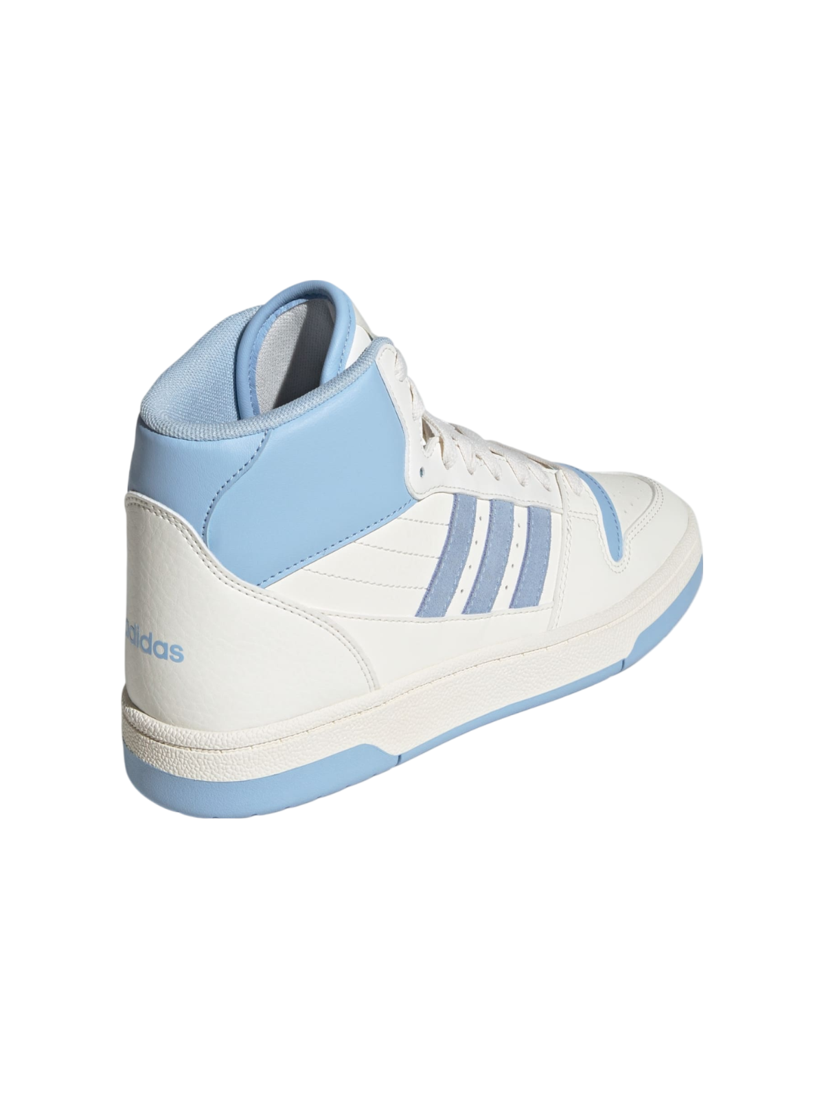 Adidas Women's White/Blue Break Start Mid Sneakers, IH7879