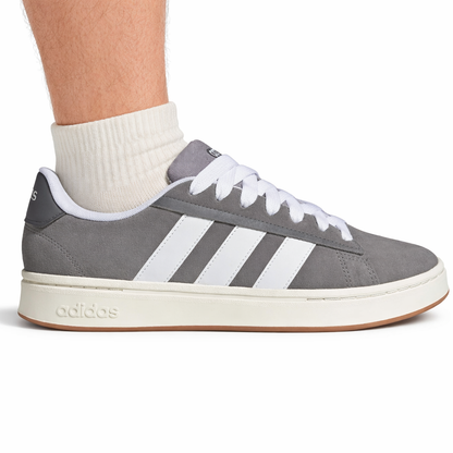 Adidas Men's Grey Grand Court Alpha Chunky Sneakers, JR0542