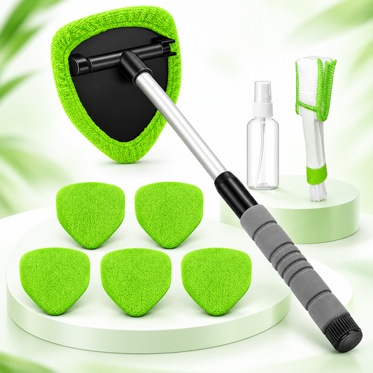 9-Piece Windshield Cleaning Kit – Extendable Car Window Cleaner for a Streak-Free Shine 🚗✨