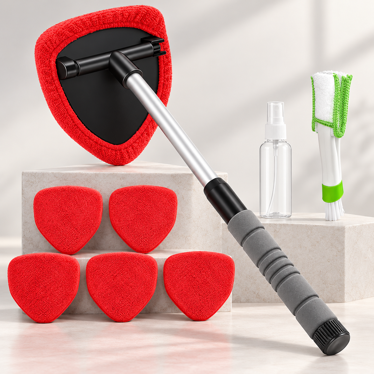 9-Piece Windshield Cleaning Kit – Extendable Car Window Cleaner for a Streak-Free Shine 🚗✨