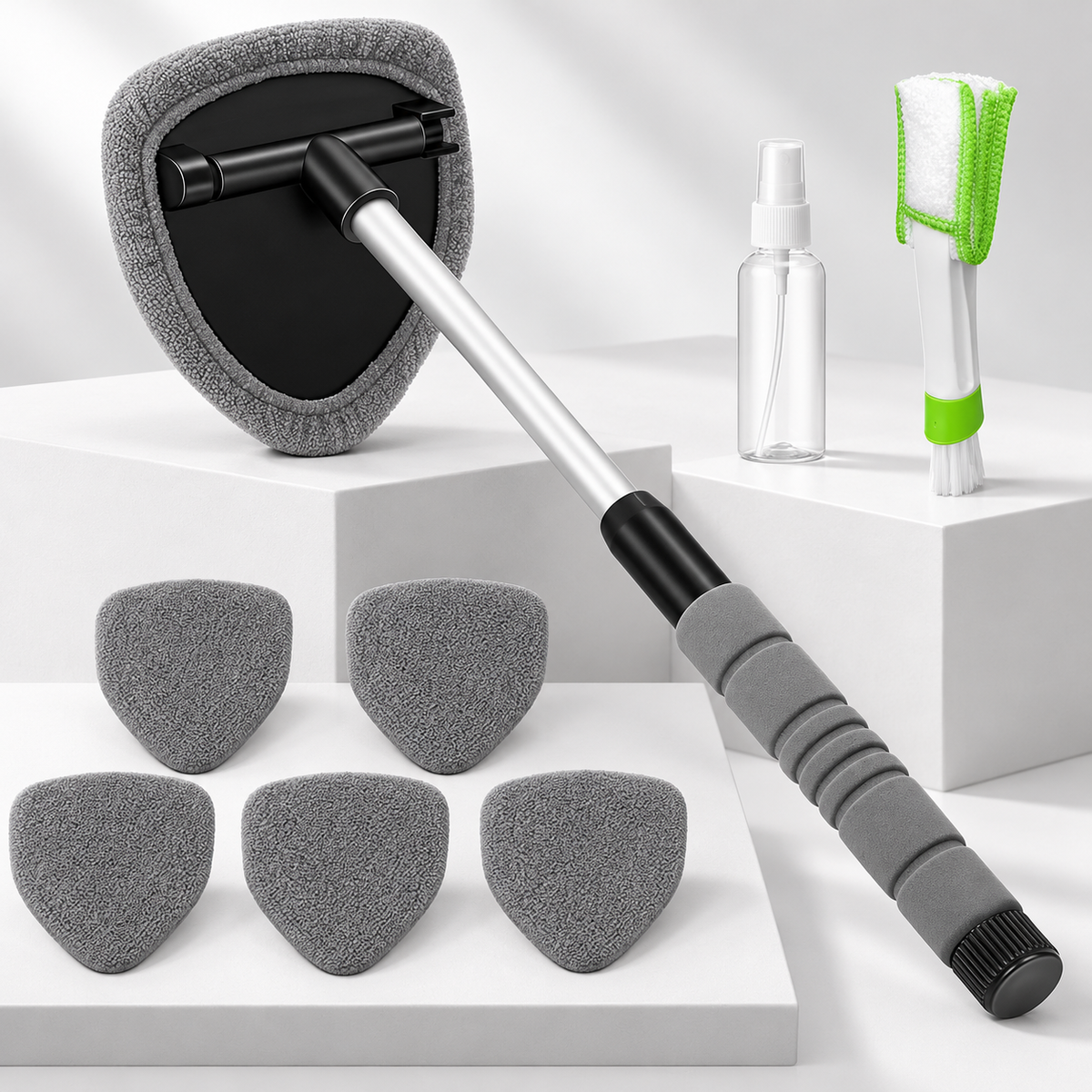9-Piece Windshield Cleaning Kit – Extendable Car Window Cleaner for a Streak-Free Shine 🚗✨