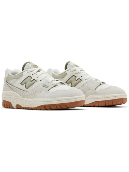 New Balance Women's 550 Chunky Sneakers, White Olive Gum, BBW550FO