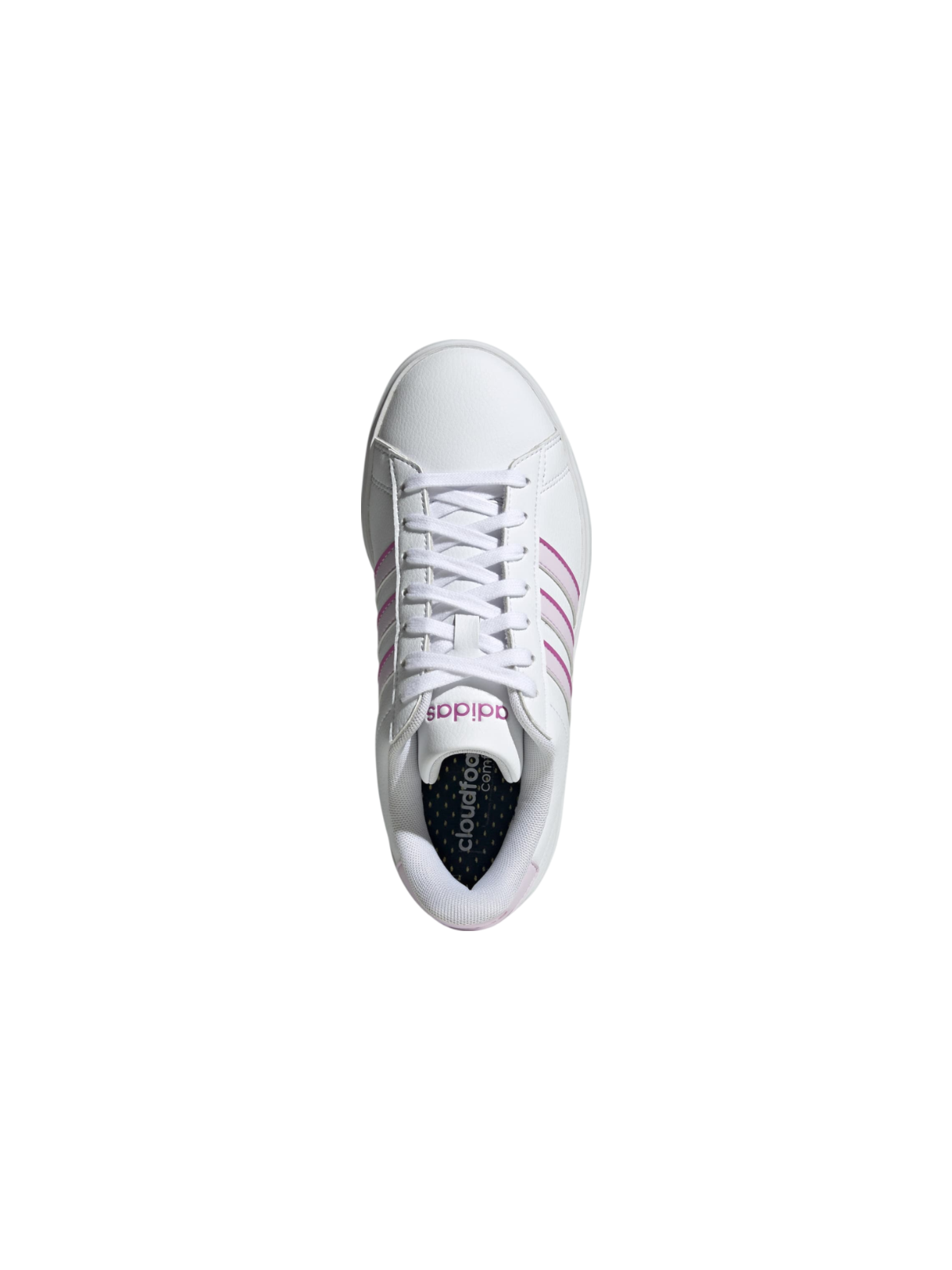 Adidas Women's White/Lavender Grand Court 2.0 Sneakers, IG9242