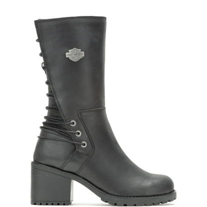 Harley-Davidson Aldona 9" D87268 Womens Black Leather Casual Dress Boots