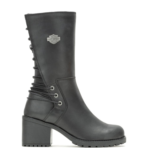 Harley-Davidson Aldona 9" D87268 Womens Black Leather Casual Dress Boots
