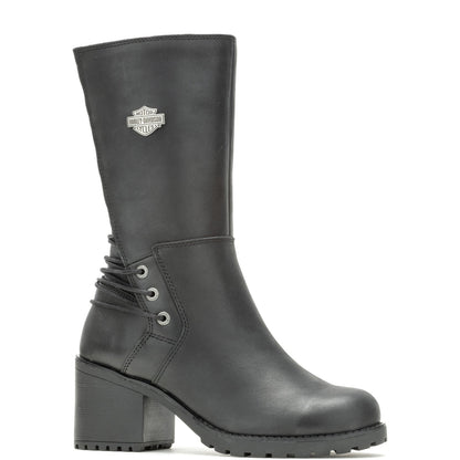 Harley-Davidson Aldona 9" D87268 Womens Black Leather Casual Dress Boots
