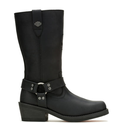 Harley-Davidson Korsen Tall Ride  10" Waterproof Womens Black Boots