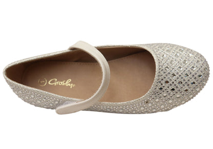 Grosby Ramona Glitter Girls Kids Mary Jane Formal Dress Shoes