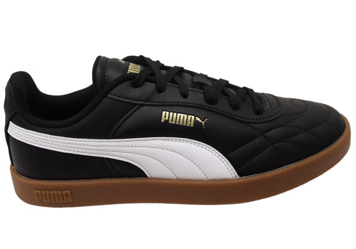 Puma Club II Indoor Mens Comfortable Lace Up Shoes Black White