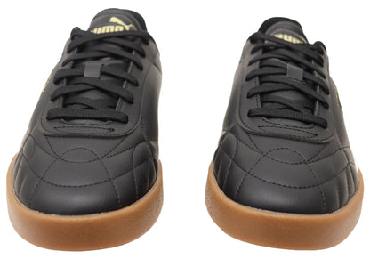 Puma Club II Indoor Mens Comfortable Lace Up Shoes Black White