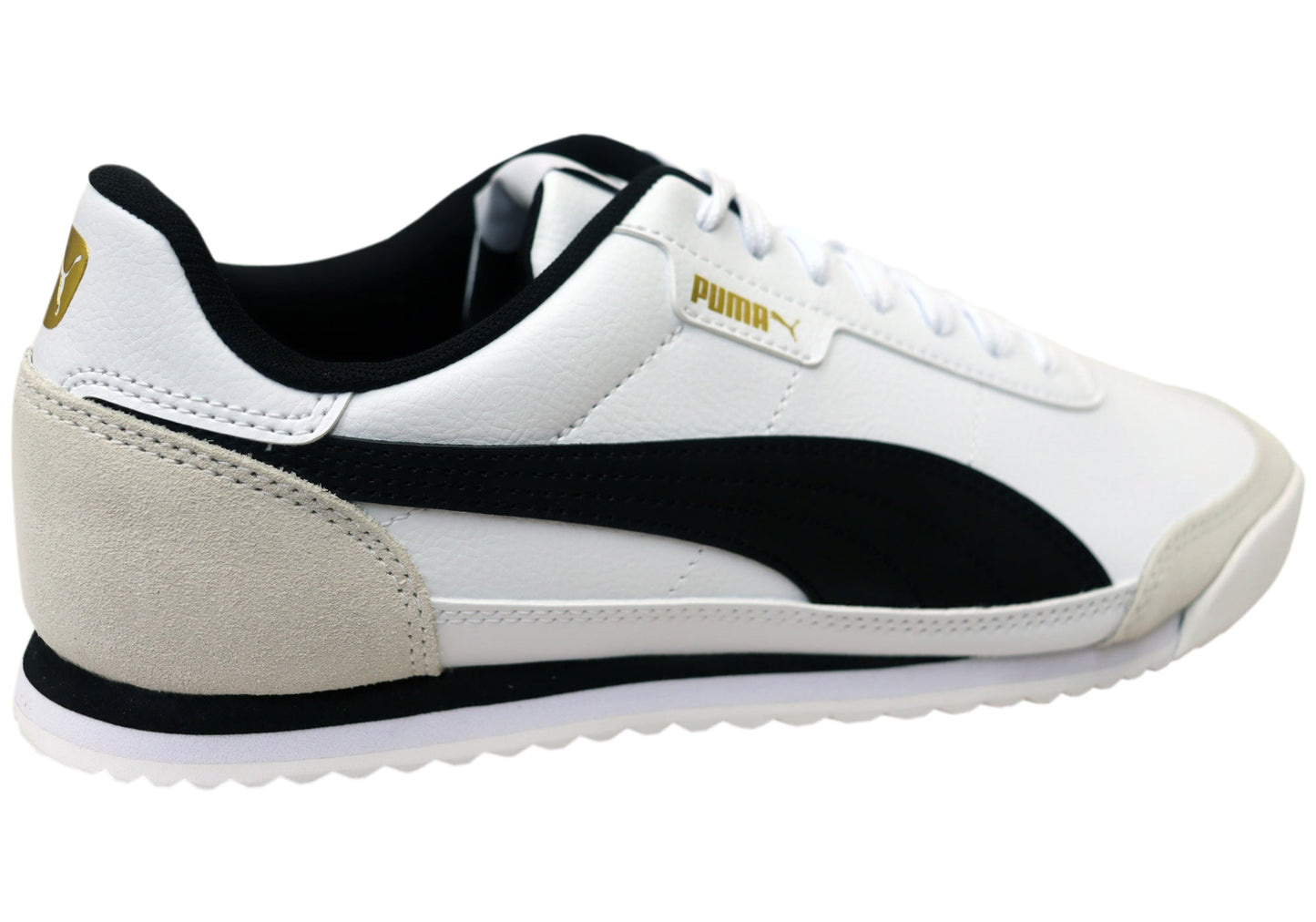 Puma Turino II OG Mens Comfortable Lace Up Casual Shoes White Black