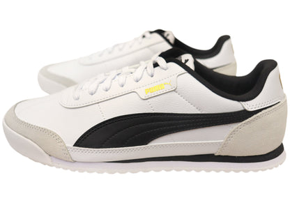 Puma Turino II OG Mens Comfortable Lace Up Casual Shoes White Black
