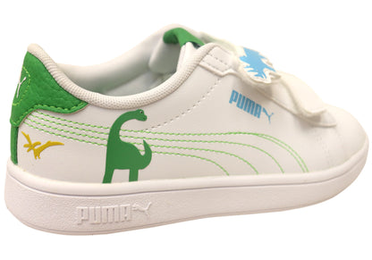 Puma Smash 3.0 Dino V PS Kids Boys Adjustable Strap Sneakers
