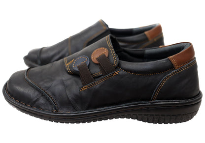 Cabello Comfort Womens 7305-27 Leather Shoes Made In Turkey