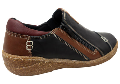Cabello Comfort Womens 7311-307 Leather Shoes Made In Turkey