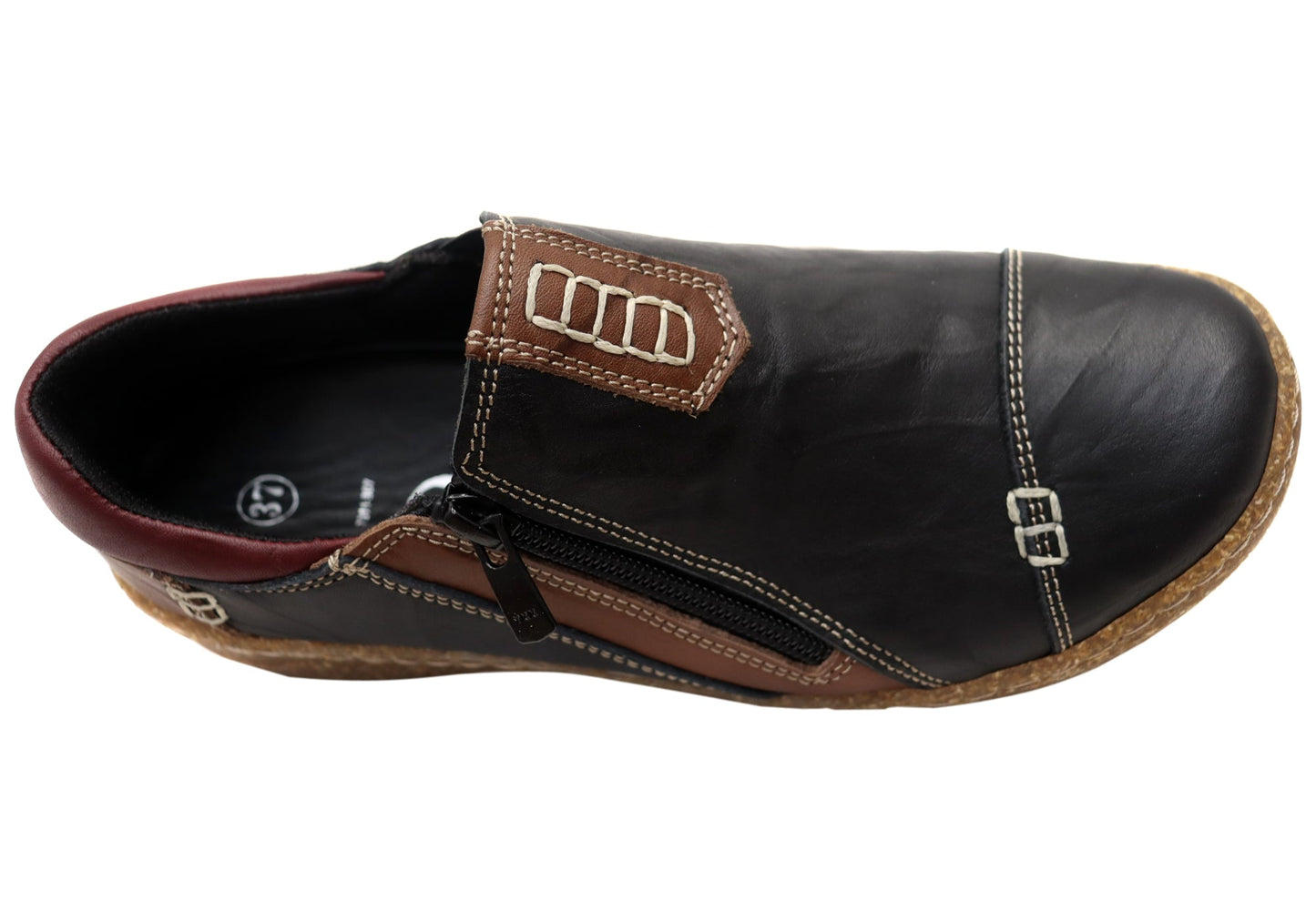 Cabello Comfort Womens 7311-307 Leather Shoes Made In Turkey