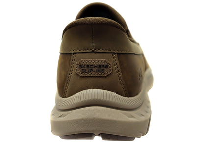 Skechers Mens Slip Ins Pollard Osgood Extra Wide Fit Leather Shoes