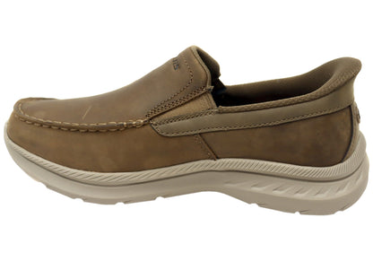 Skechers Mens Slip Ins Pollard Osgood Extra Wide Fit Leather Shoes