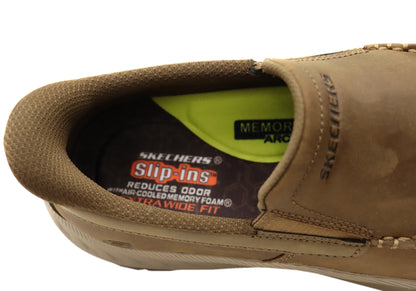 Skechers Mens Slip Ins Pollard Osgood Extra Wide Fit Leather Shoes