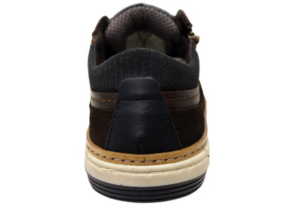 Wild Rhino Whistle Mens Comfortable Leather Lace Up Casual Shoes
