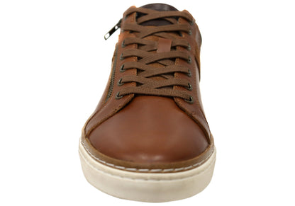 Wild Rhino Whistle Mens Comfortable Leather Lace Up Casual Shoes
