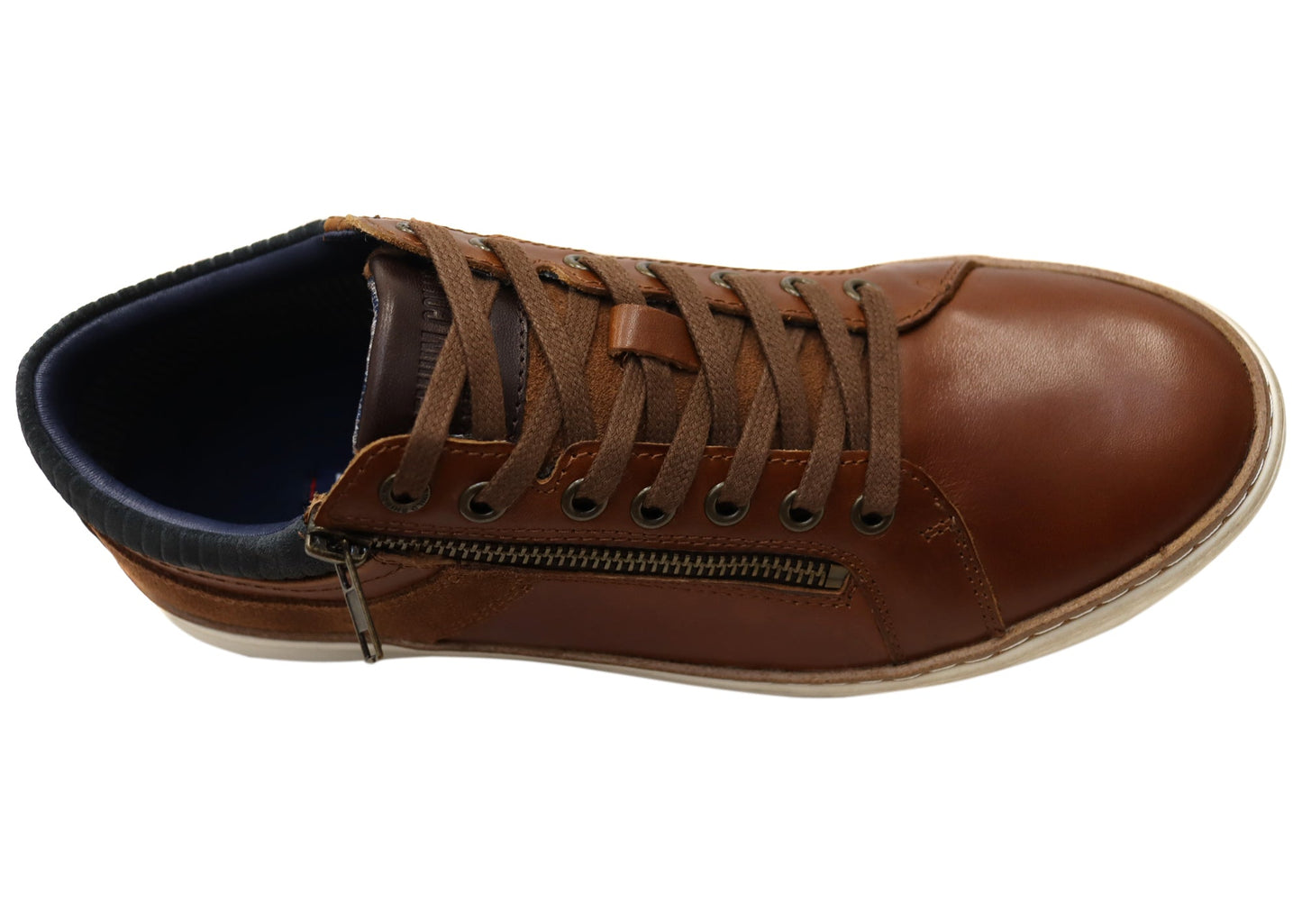Wild Rhino Whistle Mens Comfortable Leather Lace Up Casual Shoes
