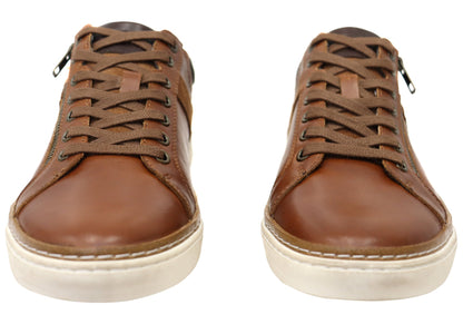 Wild Rhino Whistle Mens Comfortable Leather Lace Up Casual Shoes