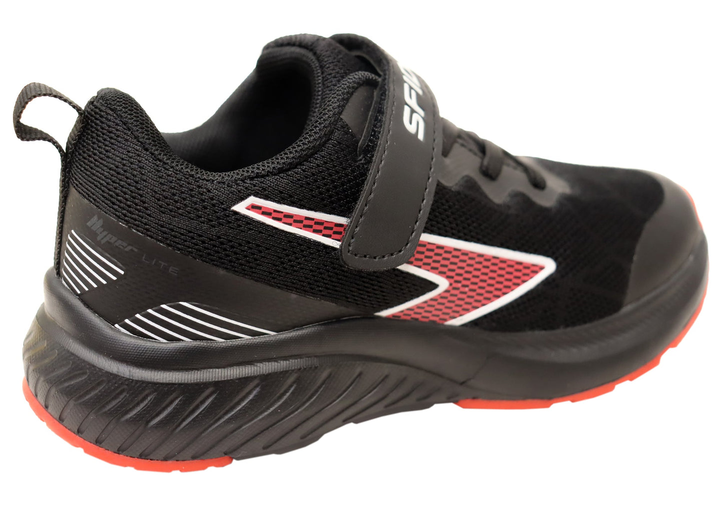 Sfida Switch Kids Boys Adjustable Strap Athletic Shoes Black Red