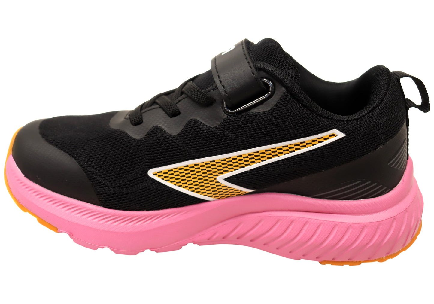 Sfida Switch Kids Girls Adjustable Strap Athletic Shoes Black Pink