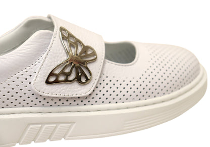 Orizonte Butterfly Womens European Comfortable Leather Mary Jane Shoes