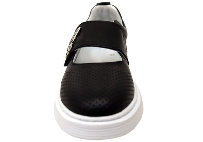 Orizonte Butterfly Womens European Comfortable Leather Mary Jane Shoes