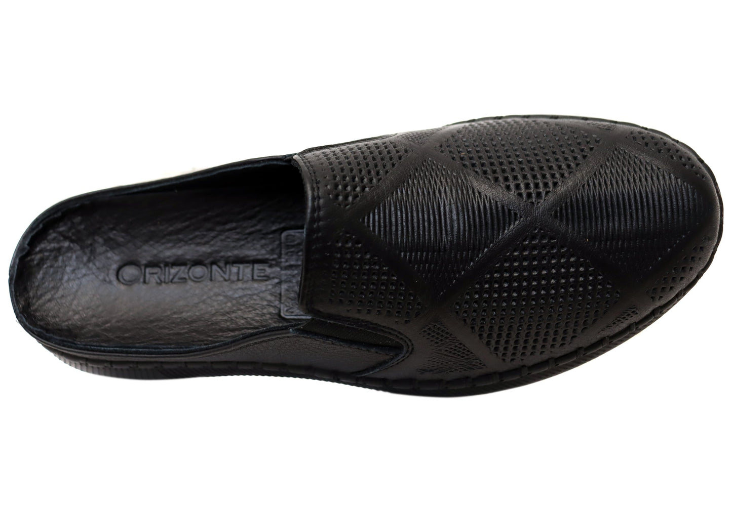 Orizonte Simmi Womens European Leather Closed Toe Open Back Mules