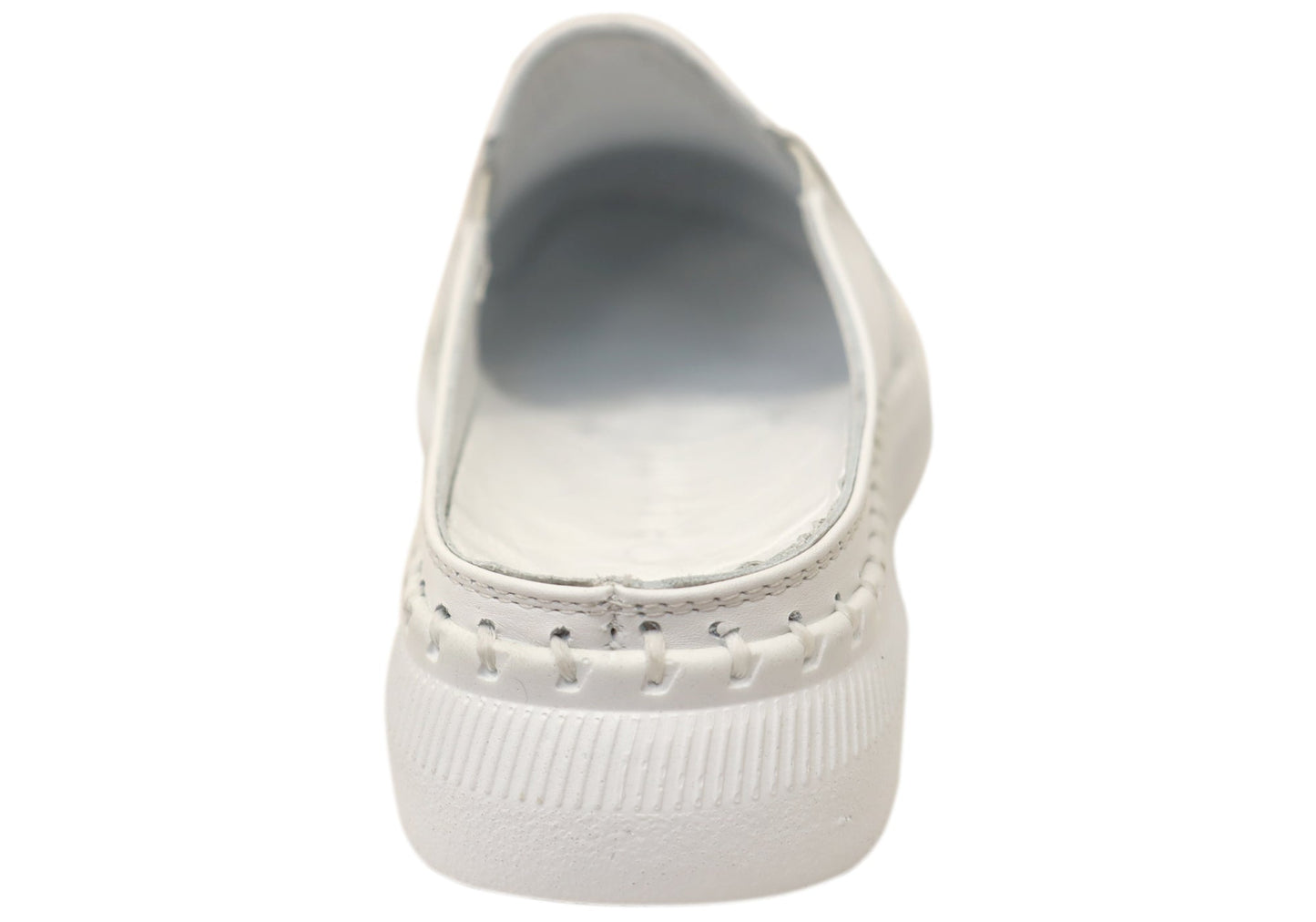 Orizonte Simmi Womens European Leather Closed Toe Open Back Mules