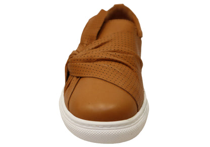 Orizonte Colette Womens European Leather Comfortable Slip On Shoes