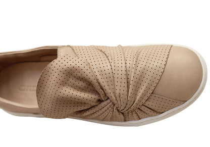 Orizonte Colette Womens European Leather Comfortable Slip On Shoes