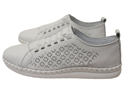 Orizonte Stride Womens European Leather Comfortable Slip On Shoes