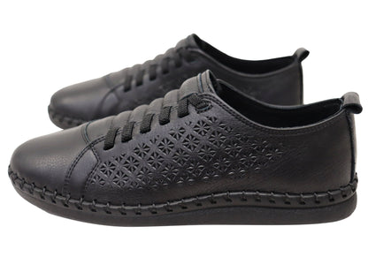 Orizonte Stride Womens European Leather Comfortable Slip On Shoes