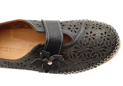 Orizonte Bizette Womens European Leather Comfortable Mary Jane Shoes