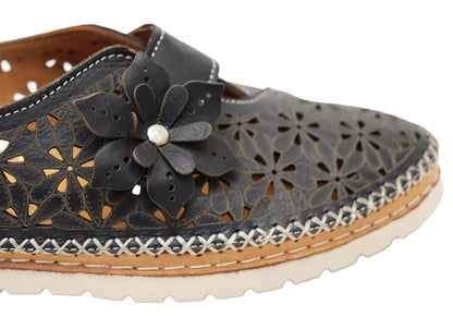 Orizonte Bizette Womens European Leather Comfortable Mary Jane Shoes