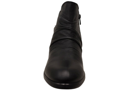 Cabello Comfort Enrich Womens Leather European Low Heel Ankle Boots