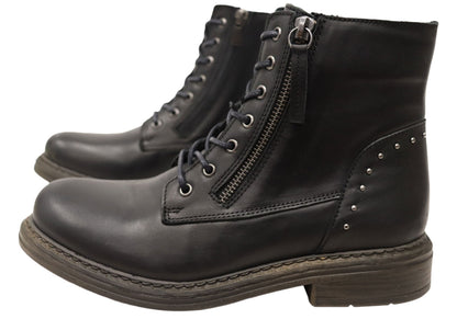 Cabello Comfort Esther Womens Comfortable Leather European Ankle Boots