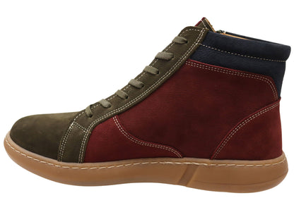 Cabello Comfort Willora Womens Comfort Leather European Ankle Boots