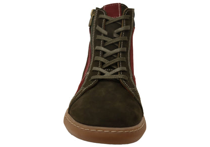Cabello Comfort Willora Womens Comfort Leather European Ankle Boots