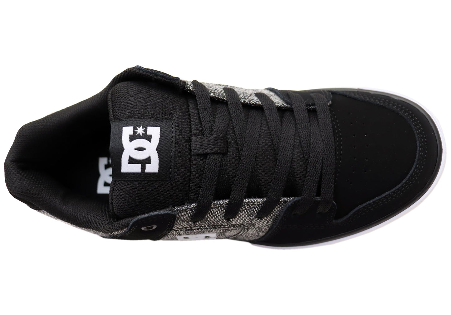 DC Shoes Mens Pure Comfortable Leather Shoes Black Monogram