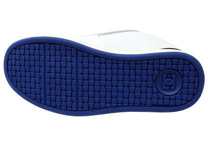 DC Shoes Mens Comfortable Leather Net Shoes White Black Blue