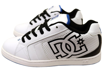 DC Shoes Mens Comfortable Leather Net Shoes White Black Blue