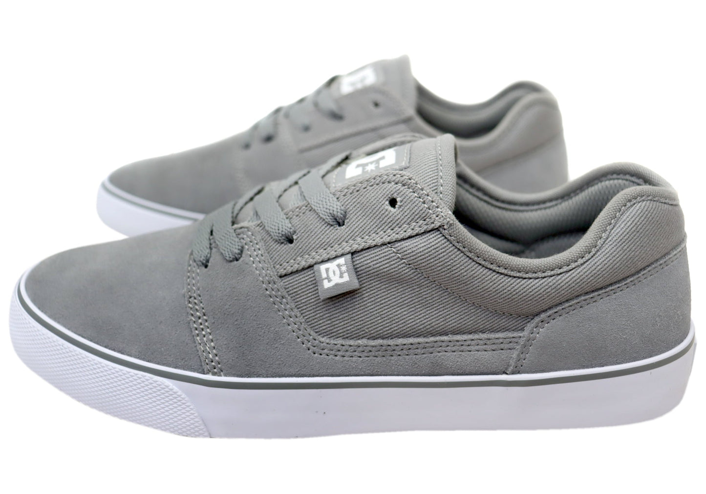 DC Shoes Mens Comfortable Tonik Leather Lace Up Shoes Grey Grey White